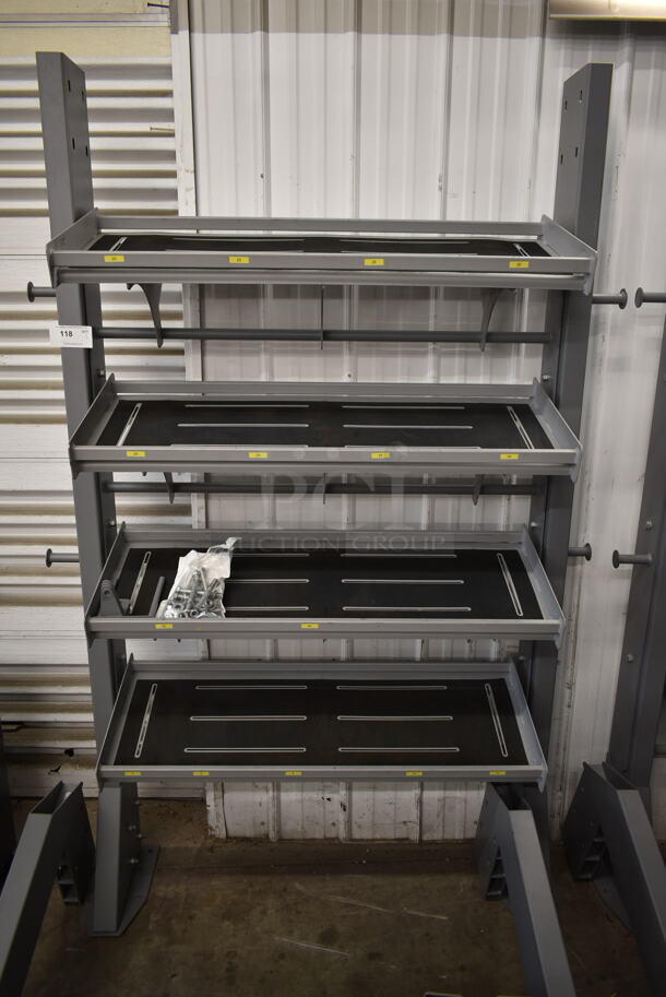 TRX Metal Gray Floor Style 4 Tier Suspension Bay w/ Dumbbell Racks and Target Pull Up Bar. - Image 2 of 8
