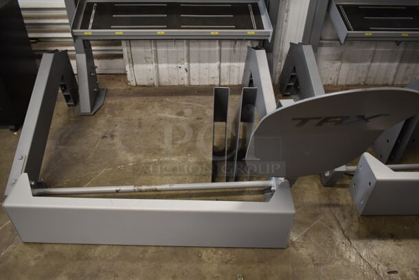 TRX Metal Gray Floor Style 4 Tier Suspension Bay w/ Dumbbell Racks and Target Pull Up Bar. - Image 3 of 8