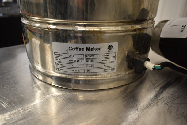 2011 CP15 Stainless Steel Commercial Countertop Coffee Maker. 110 Volts, 1 Phase.  - Image 5 of 6