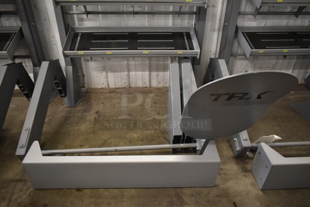 TRX Metal Gray Floor Style 4 Tier Suspension Bay w/ Dumbbell Racks and Target Pull Up Bar. - Image 2 of 8