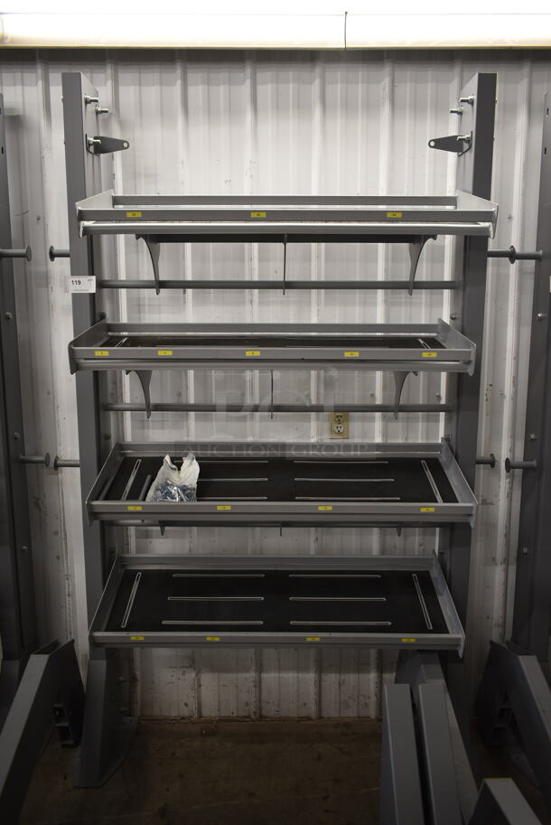 TRX Metal Gray Floor Style 4 Tier Suspension Bay w/ Dumbbell Racks and Target Pull Up Bar. - Image 3 of 8
