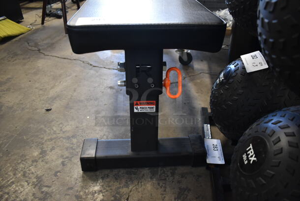 Rogue Metal Black Flat Workout Bench. Stock Picture - Cosmetic Condition May Vary. - Image 3 of 5