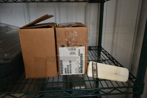 ALL ONE MONEY! Four Tier Lot of Various Items Including Stainless Steel Drop In Bins, and Metal Baking Pans.  - Image 5 of 7