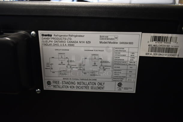 Danby DAR026A1BDD Metal Mini Cooler. 115 Volts, 1 Phase. Tested and Working! - Image 7 of 9
