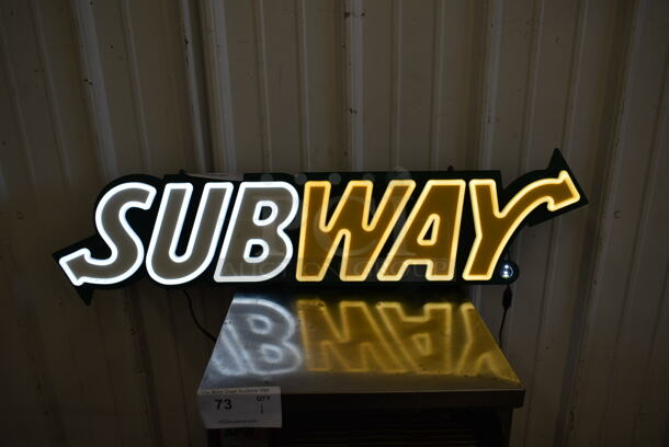 Subway Light Up Sign. Tested and Working!  - Image 1 of 6