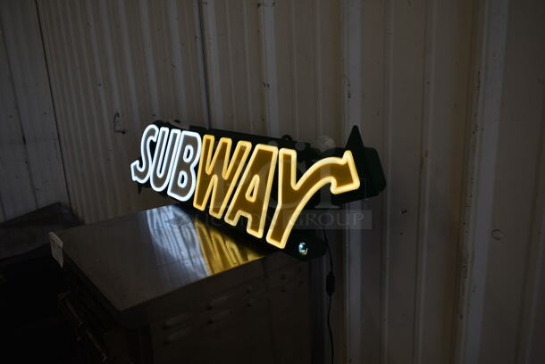 Subway Light Up Sign. Tested and Working!  - Image 2 of 6
