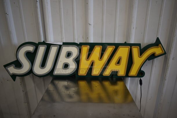 Subway Light Up Sign. Tested and Working!  - Image 6 of 6