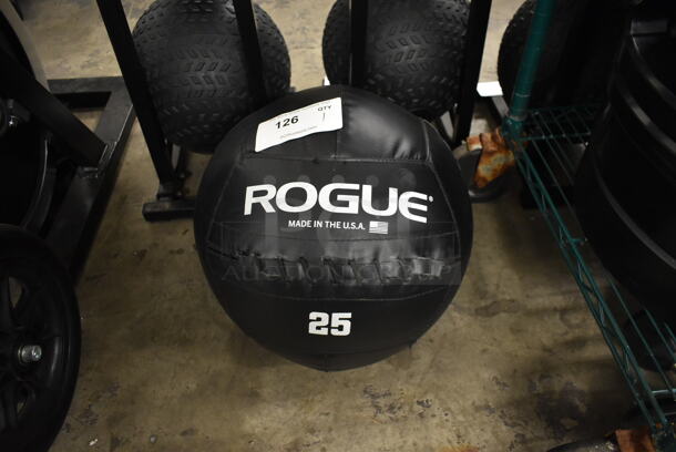 Rogue Black 25 Pound Medicine Ball. - Image 1 of 5