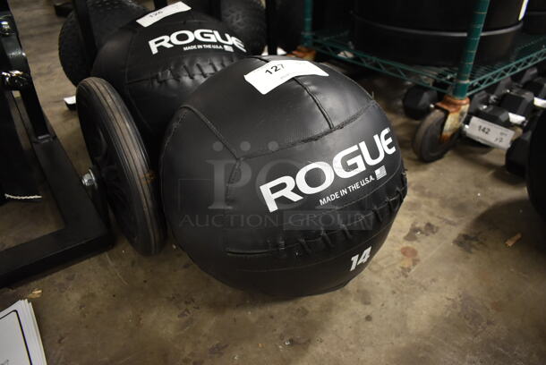 Rogue Black 14 Pound Medicine Ball. - Image 2 of 5