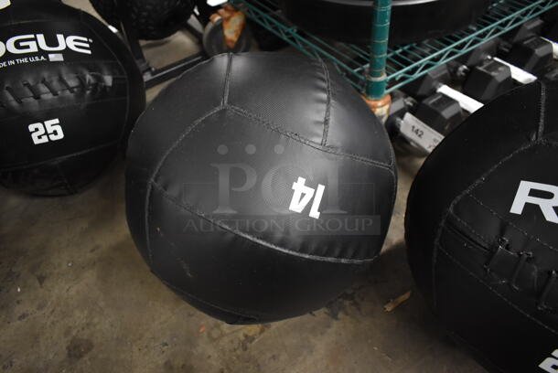 Rogue Black 14 Pound Medicine Ball. - Image 5 of 5