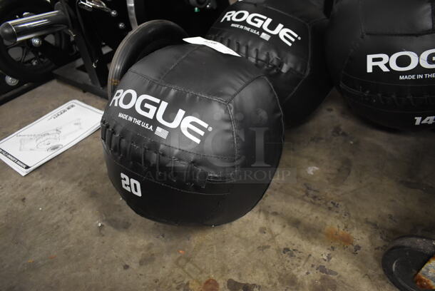 Rogue Black 20 Pound Medicine Ball. - Image 2 of 5
