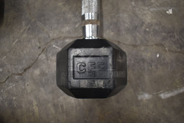 2 CFF Metal 15 Pound Rubber Hex Dumbbells. 2 Times Your Bid! - Image 5 of 6