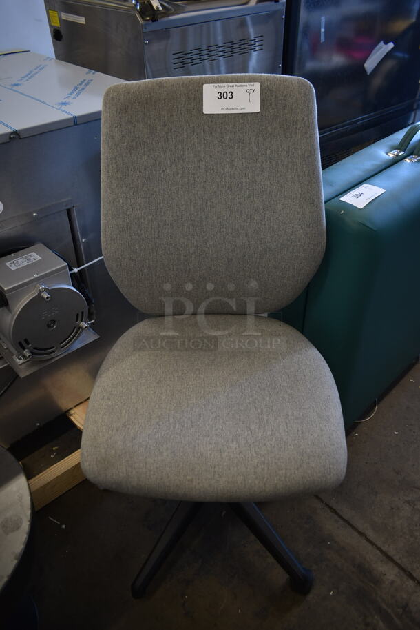 Gray Office Chair on Casters. - Image 1 of 7