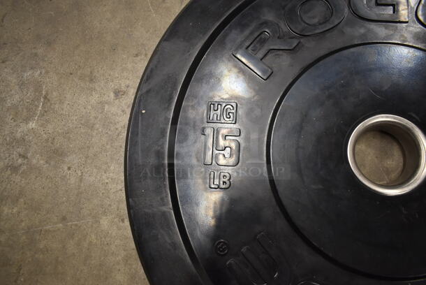 6 Rogue Metal 15 Pound Bumper Plates. 6 Times Your Bid! - Image 3 of 6