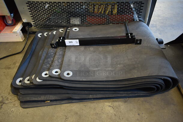 8 Black Yoga Mats w/ Wall Mount Rack. 8 Times Your Bid! - Image 1 of 5