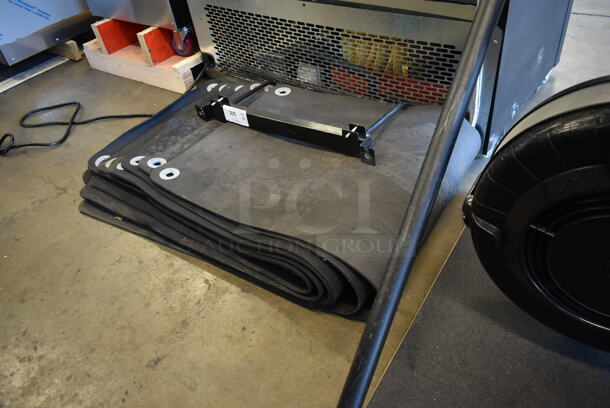 8 Black Yoga Mats w/ Wall Mount Rack. 8 Times Your Bid! - Image 3 of 5