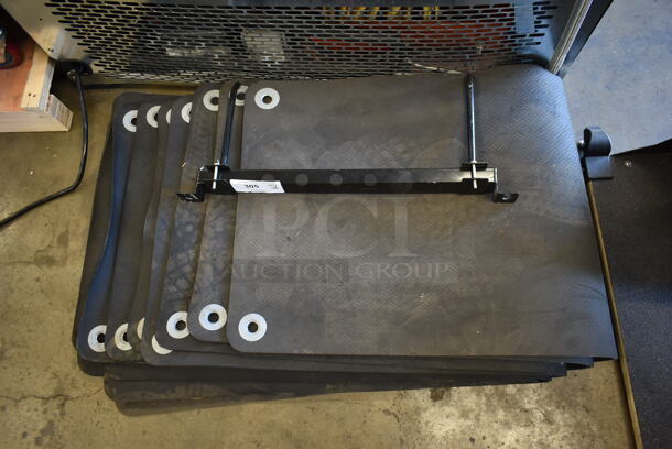 8 Black Yoga Mats w/ Wall Mount Rack. 8 Times Your Bid! - Image 4 of 5