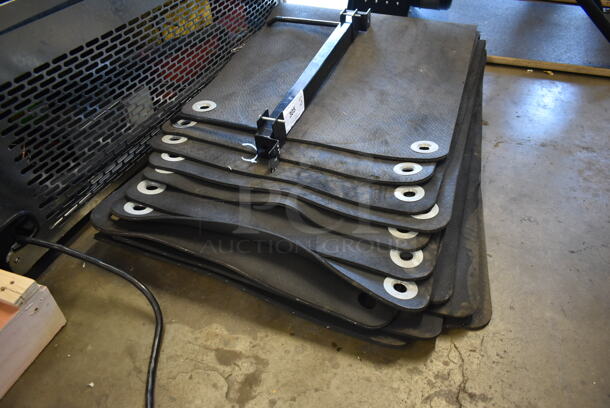 8 Black Yoga Mats w/ Wall Mount Rack. 8 Times Your Bid! - Image 5 of 5