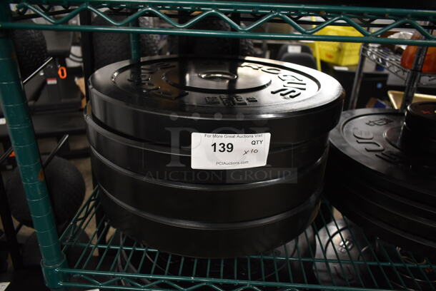 10 Rogue Metal Bumper Plates; Four 25 Pound, Four 10 Pound and Two Five Pound. Stock Picture - Cosmetic Condition May Vary. 10 Times Your Bid! - Image 4 of 12