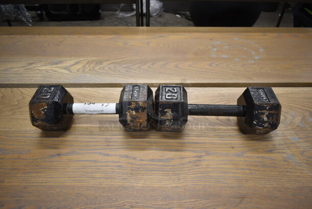 2 Champs Metal 20 Pound Hex Dumbbells. 2 Times Your Bid! - Image 2 of 6