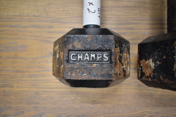 2 Champs Metal 20 Pound Hex Dumbbells. 2 Times Your Bid! - Image 6 of 6