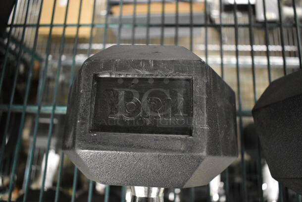 2 York Metal 40 Pound Rubber Hex Dumbbells. 2 Times Your Bid! - Image 6 of 6