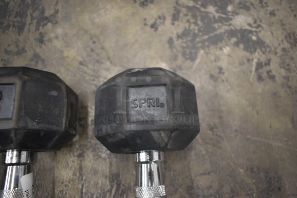 2 Spri Metal 8 Pound Rubber Hex Dumbbells. 2 Times Your Bid! - Image 6 of 6