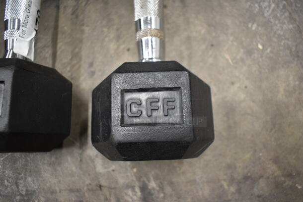 2 York/CFF Metal 10 Pound Rubber Hex Dumbbells. 2 Times Your Bid! - Image 6 of 7