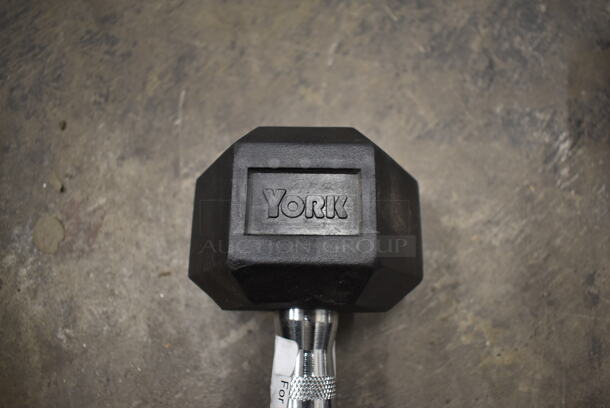 2 York/CFF Metal 10 Pound Rubber Hex Dumbbells. 2 Times Your Bid! - Image 7 of 7