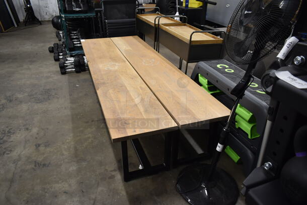 2 Wooden Benches. 2 Times Your Bid! - Image 2 of 6