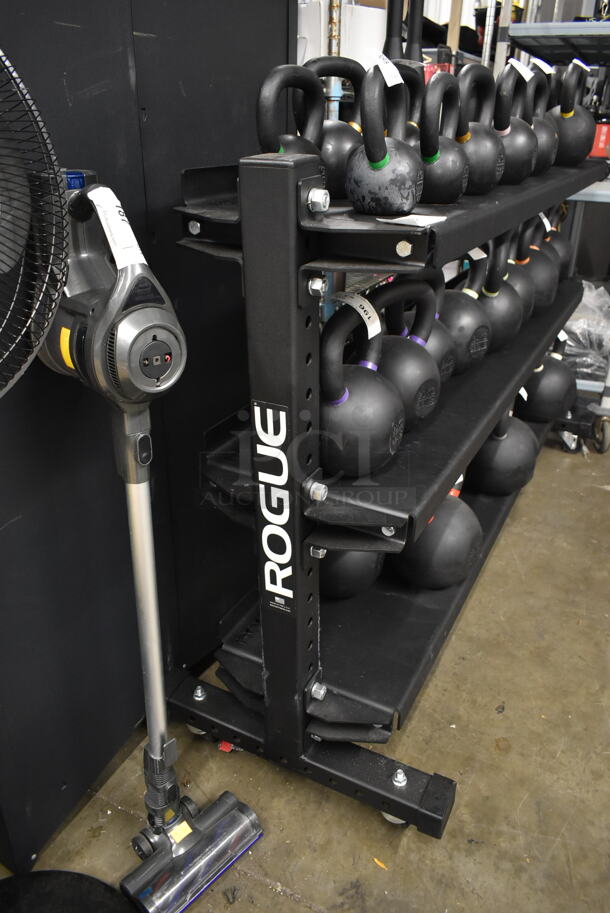 Rogue Metal Commercial 3 Tier Weight Rack on Commercial Casters. Does Not Include Contents. - Image 3 of 8