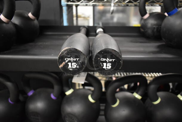 2 Onnit 15 Pound Weight Bars. 2 Times Your Bid! - Image 3 of 4