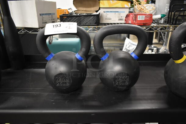 2 TRX Metal 12 KG / 26 Pound Kettlebells. 2 Times Your Bid! - Image 1 of 3