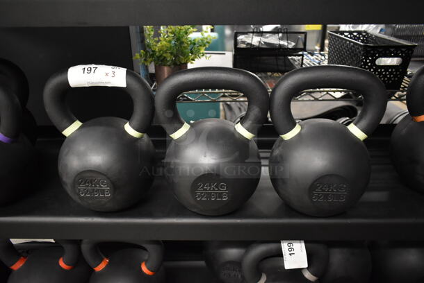 3 TRX Metal 24 KG / 52.9 Pound Kettlebells. 3 Times Your Bid! - Image 1 of 3