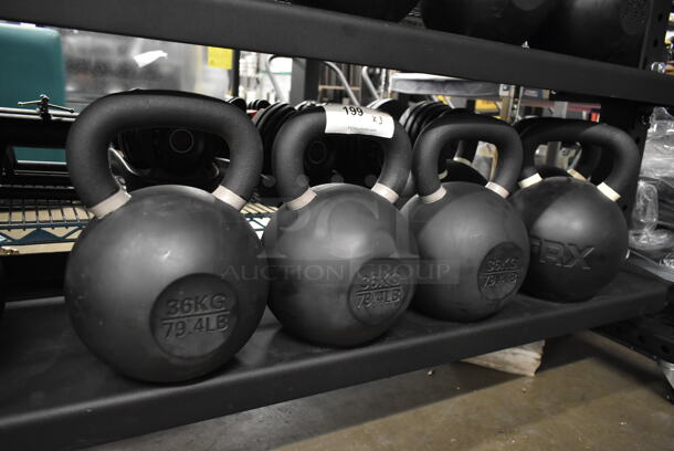 3 TRX Metal 36 KG / 79.4 Pound Kettlebells. 3 Times Your Bid! - Image 2 of 3