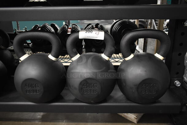 3 TRX Metal 40 KG / 88 Pound Kettlebells. 3 Times Your Bid! - Image 1 of 3