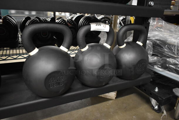 3 TRX Metal 40 KG / 88 Pound Kettlebells. 3 Times Your Bid! - Image 2 of 3