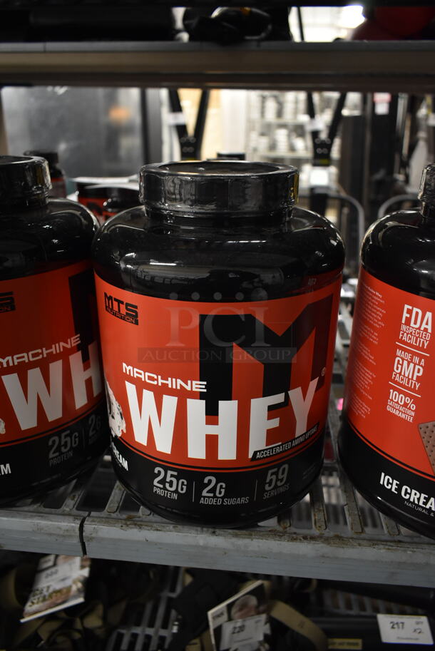 4 Machine Whey Bottles; 2 Cookies & Cream, Ice Cream Sandwich, Red Velvet Cake. 4 Times Your Bid! - Image 3 of 11