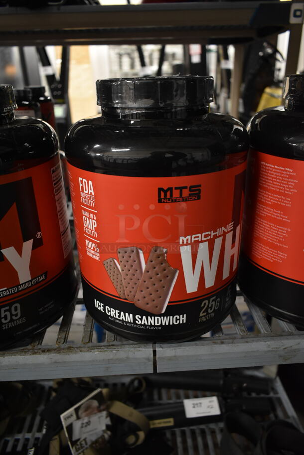 4 Machine Whey Bottles; 2 Cookies & Cream, Ice Cream Sandwich, Red Velvet Cake. 4 Times Your Bid! - Image 5 of 11