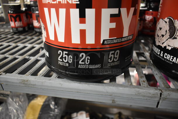4 Machine Whey Bottles; 2 Cookies & Cream, Ice Cream Sandwich, Red Velvet Cake. 4 Times Your Bid! - Image 6 of 11