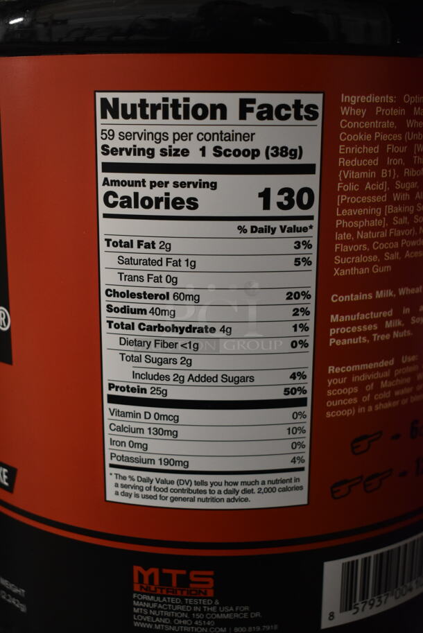 4 Machine Whey Bottles; 2 Cookies & Cream, Ice Cream Sandwich, Red Velvet Cake. 4 Times Your Bid! - Image 7 of 11