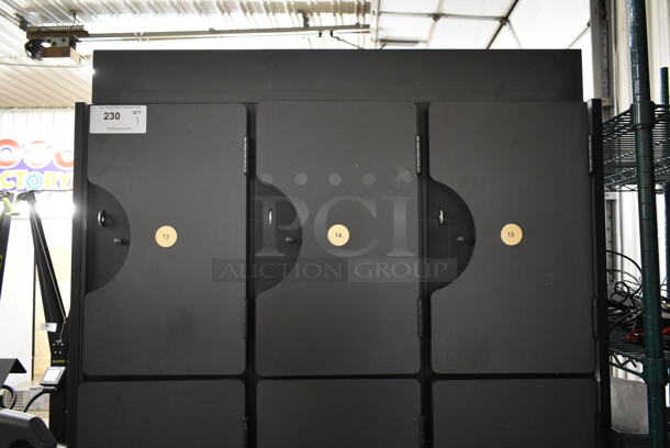 CUSTOM MADE! Gray/Black 12 Cubby Locker. - Image 2 of 7