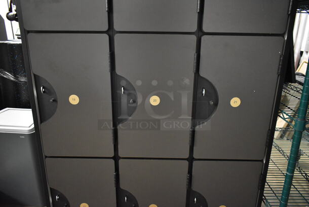 CUSTOM MADE! Gray/Black 12 Cubby Locker. - Image 4 of 7