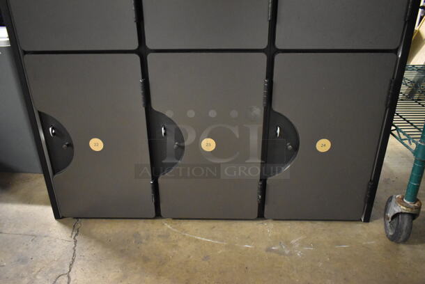 CUSTOM MADE! Gray/Black 12 Cubby Locker. - Image 5 of 7