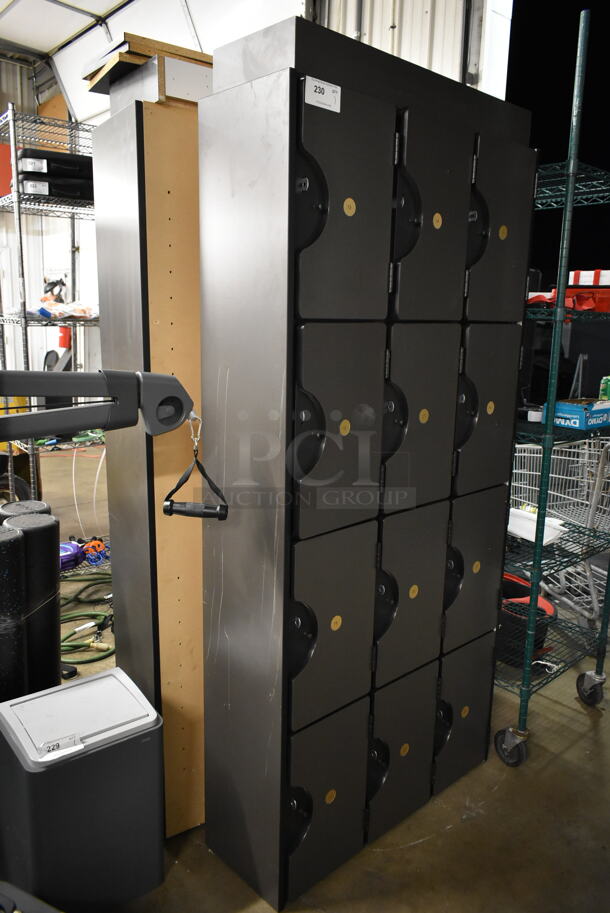 CUSTOM MADE! Gray/Black 12 Cubby Locker. - Image 6 of 7
