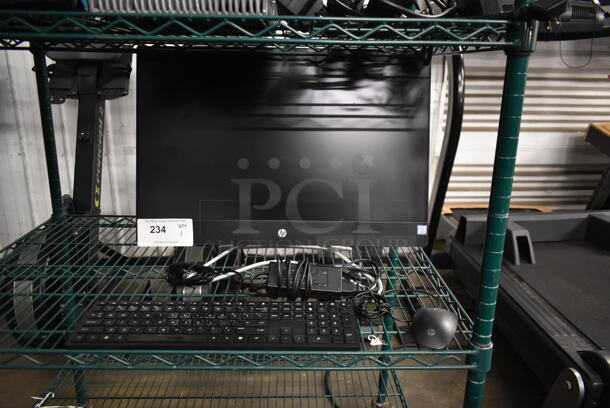 HP Computer Monitor w/ Keyboard and Mouse. - Image 1 of 11