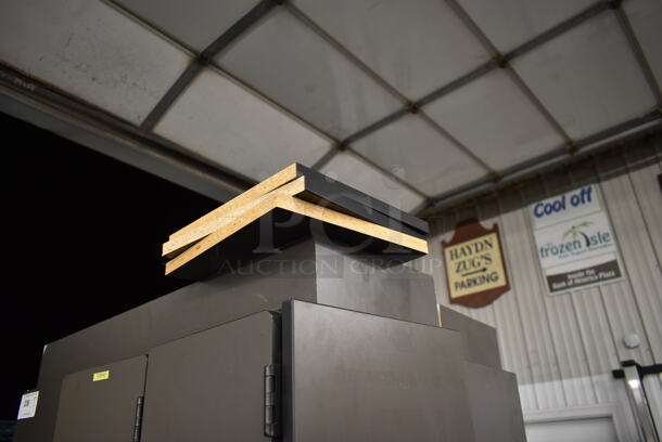 CUSTOM MADE! Gray/Black 12 Cubby Locker. Middle Needs To Be Rebuilt. - Image 2 of 8
