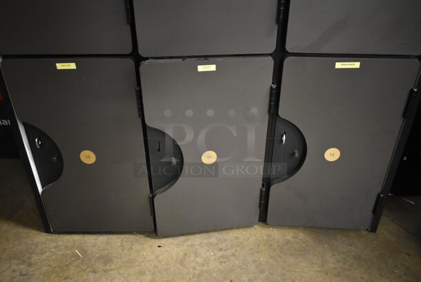 CUSTOM MADE! Gray/Black 12 Cubby Locker. Middle Needs To Be Rebuilt. - Image 6 of 8