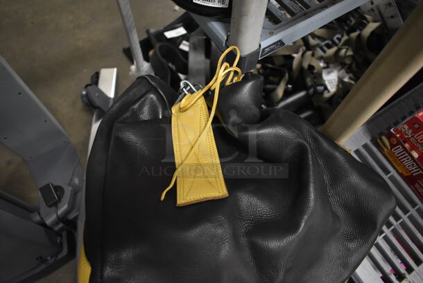 CUSTOM MADE! MVP Black and Yellow Leather Punching Bag. - Image 5 of 6
