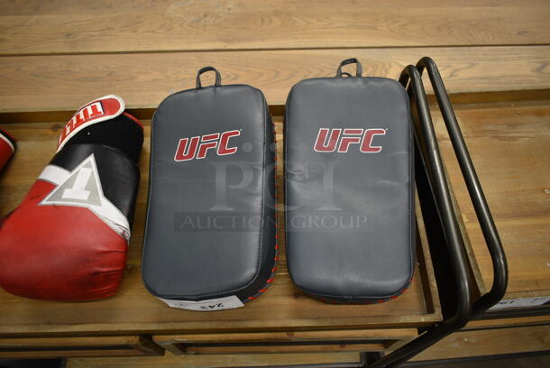 ALL ONE MONEY! Lot of 2 Title Boxing Gloves and 2 UFC Punching Hand Pads. - Image 2 of 4